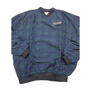 VINTAGE 90s Turfer Mens XXL Windbreaker Pullover South Carolina Tartan Plaid
